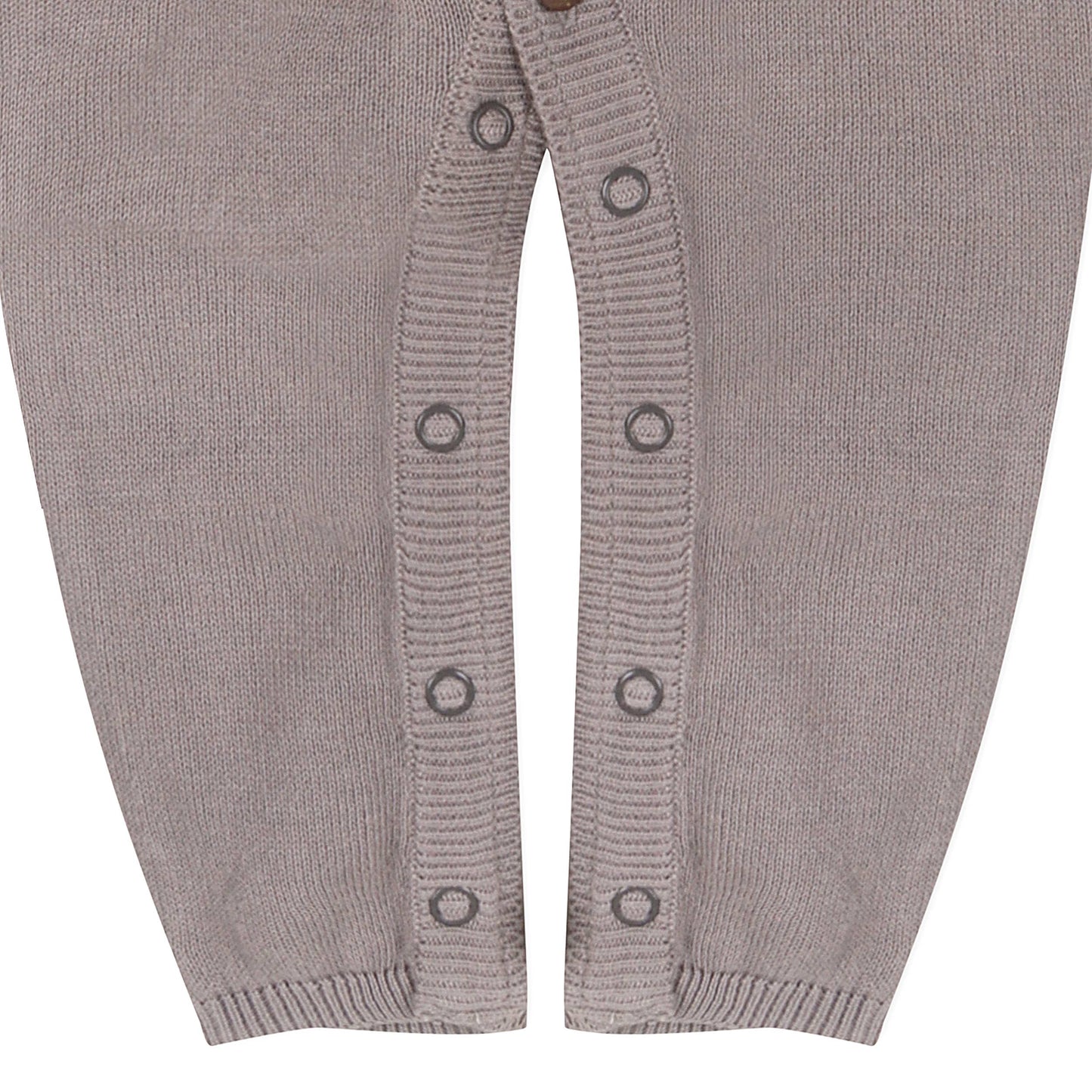 Milan Shawl Sweater Knit Baby Jumpsuit (Organic cotton): Grey / 6-12 Month