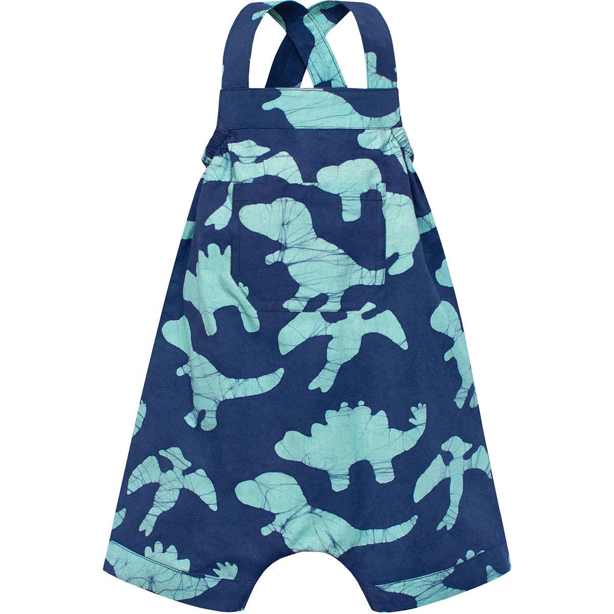 Children's romper with dinosaur pattern on a white background