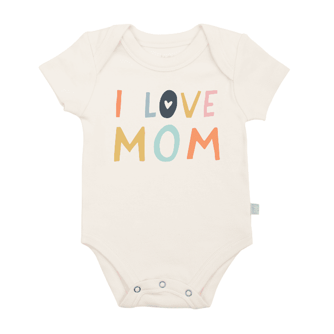 Love Mom Bodysuit – Organic Cotton Baby Onesie