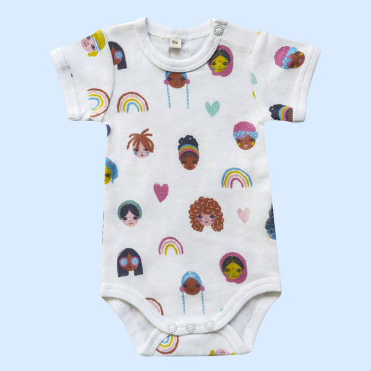 Organic Baby Bodysuit Onesie – Celebrating Girls Print