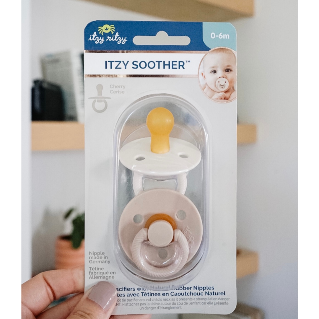 Itzy Soother™ Natural Rubber Pacifier Set (2-Pack) – Succulent & Agave