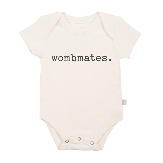 “Wombmates” Organic Cotton Baby Bodysuit – Twin Baby Gift
