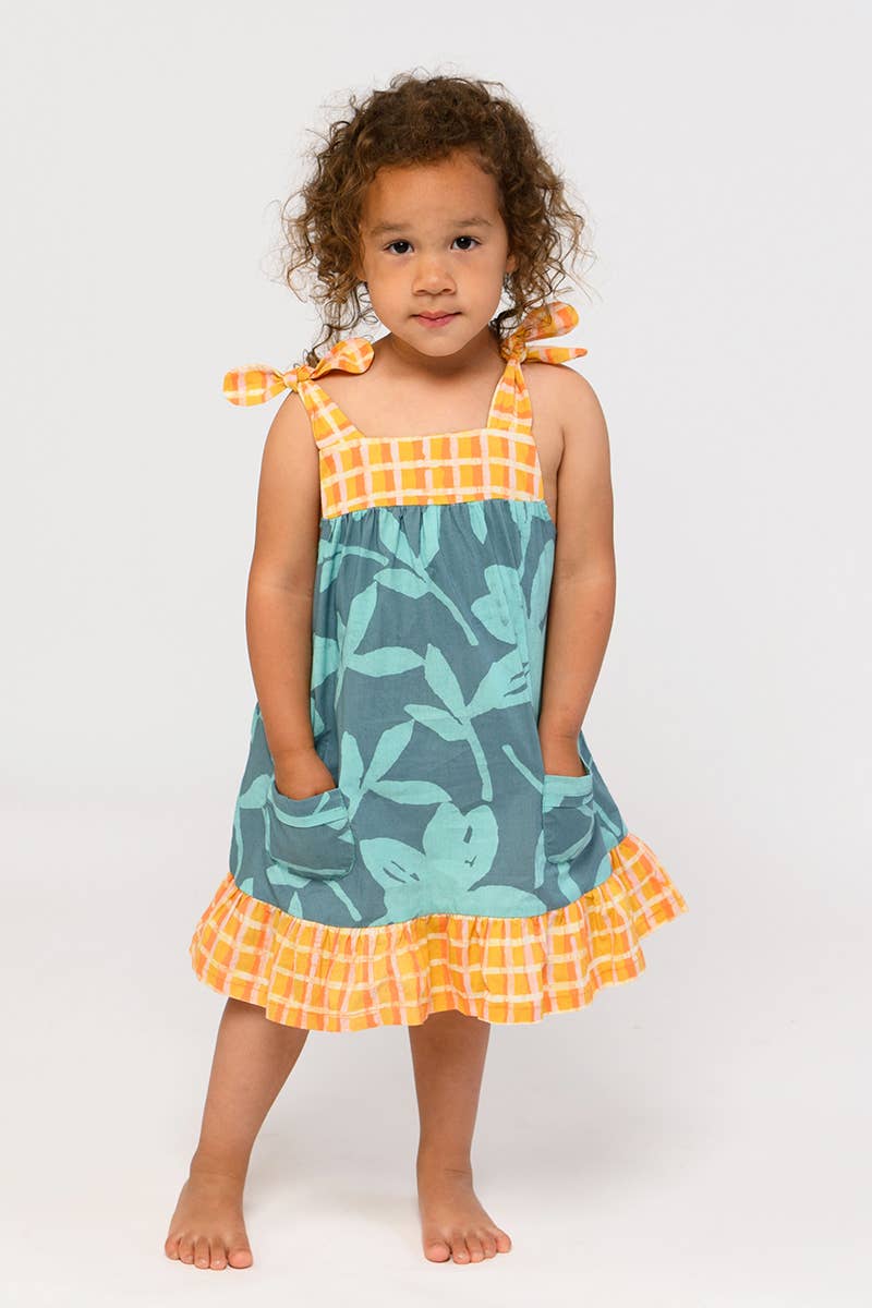 Babies: Pocket Dress: Blossom - Sea Glass-Organic: 24M
