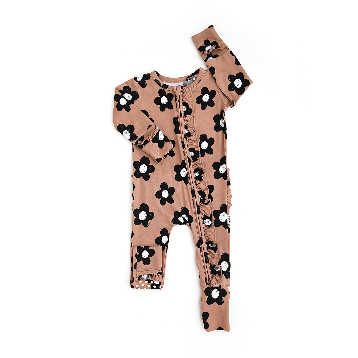 Floral Ruffle Bamboo Zip One-Piece – Baby Pajama