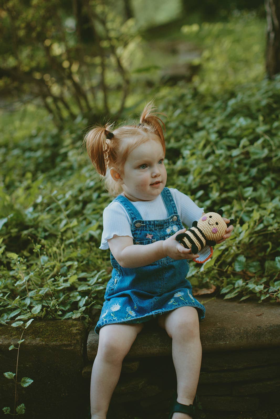 Bumblebee Baby Rattle | Organic Cotton Sensory Toy for Infants