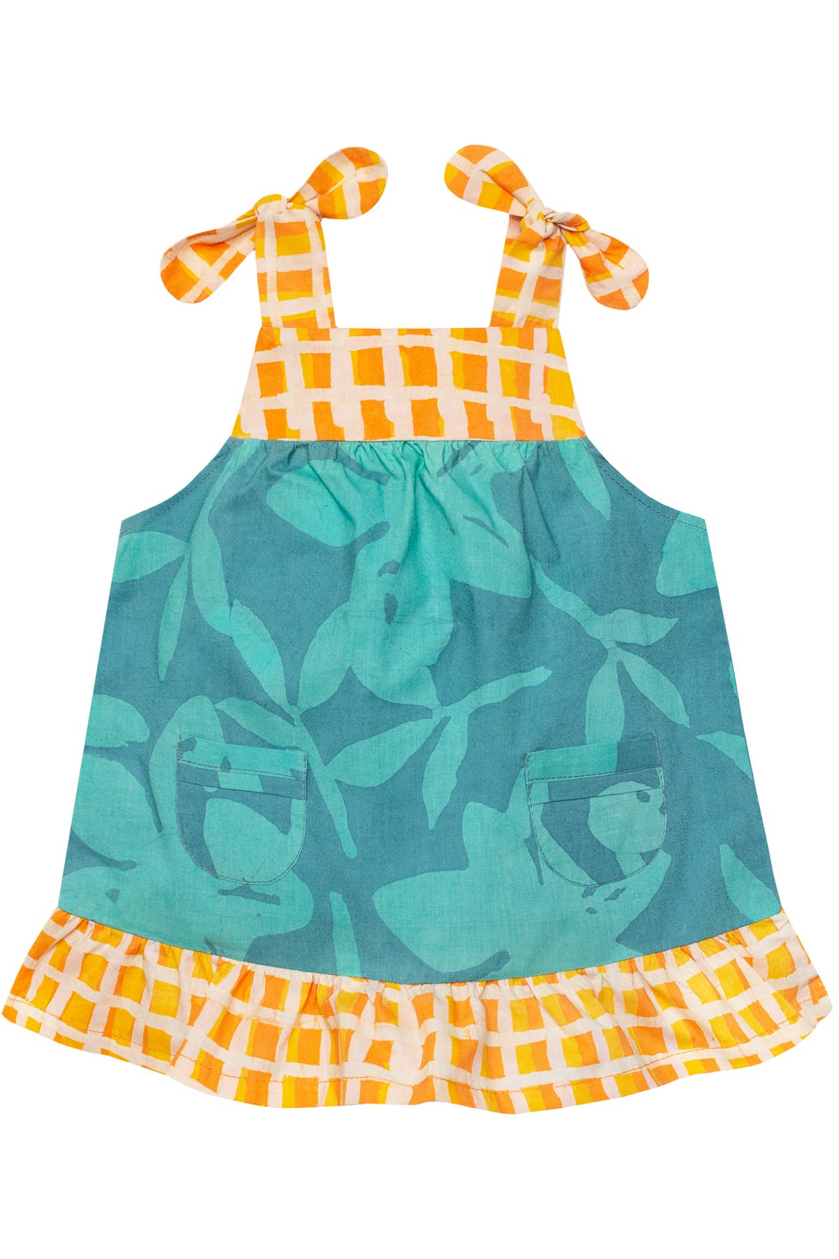 Babies: Pocket Dress: Blossom - Sea Glass-Organic: 24M