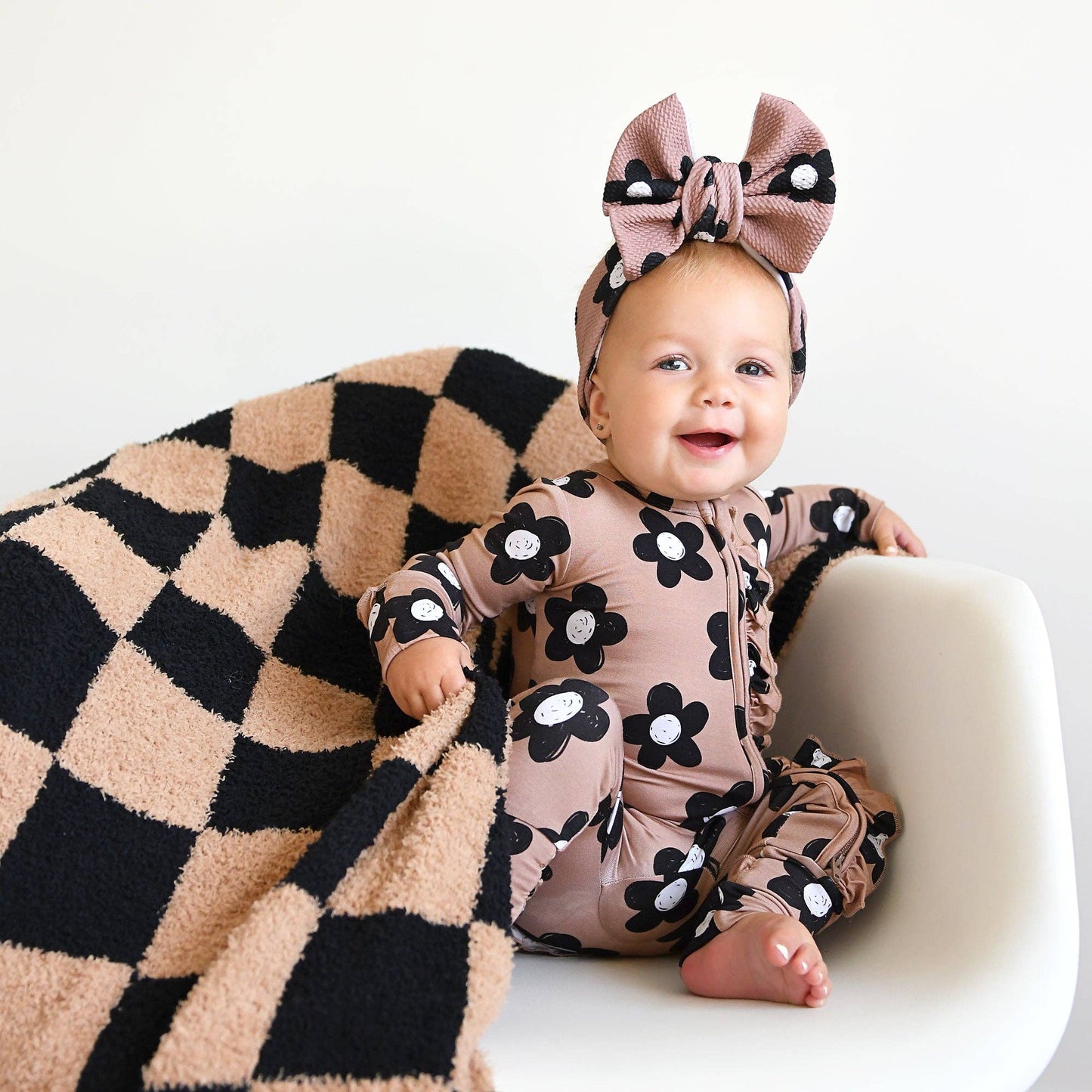 Floral Ruffle Bamboo Zip One-Piece – Baby Pajama