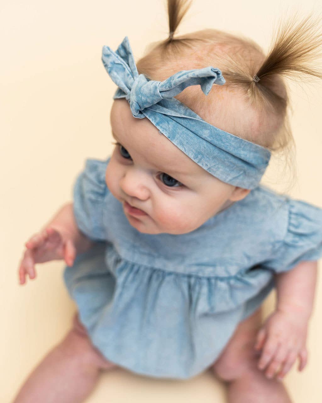 Aspen Organic Baby Romper | Hand-Dyed Soft Denim
