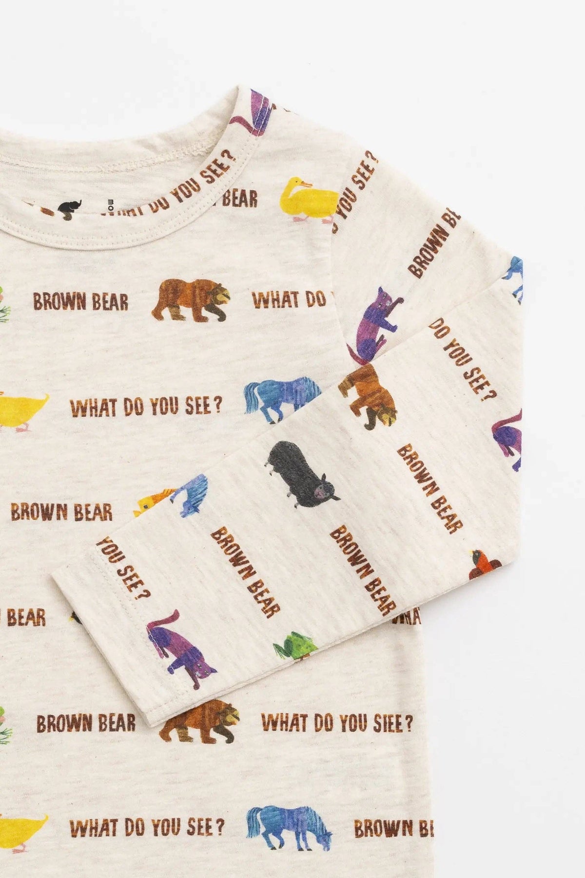 Long Sleeve Crewneck Tee_Eric Carle Brown Bear: Unisex / Eric Carle Brown Bear / 12-18m