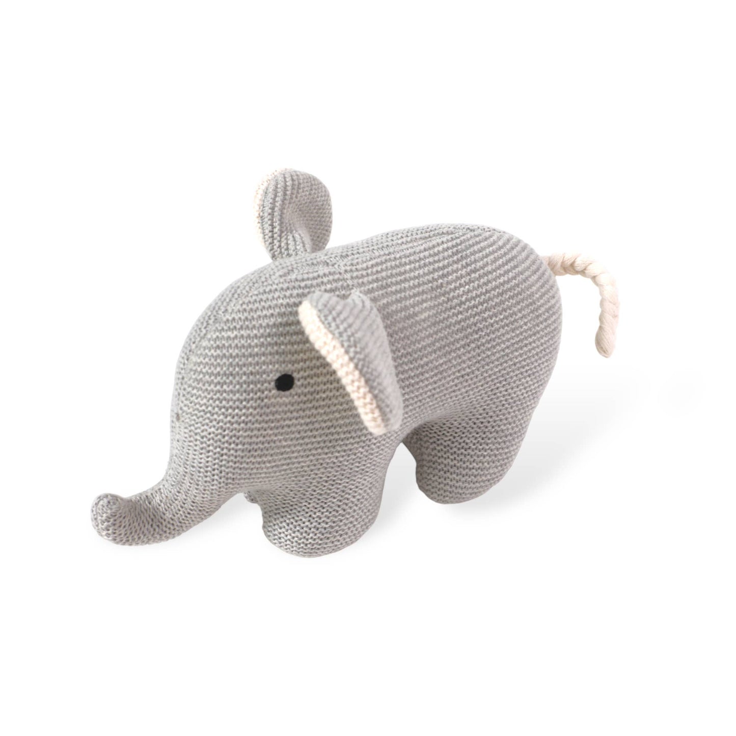 Elephant Organic Cotton Knit Stuffed Animal – Soft Baby Toy