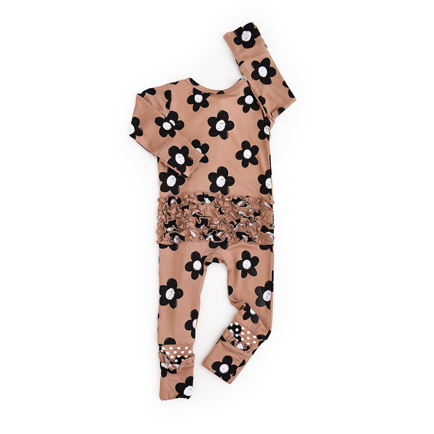 Floral Ruffle Bamboo Zip One-Piece – Baby Pajama