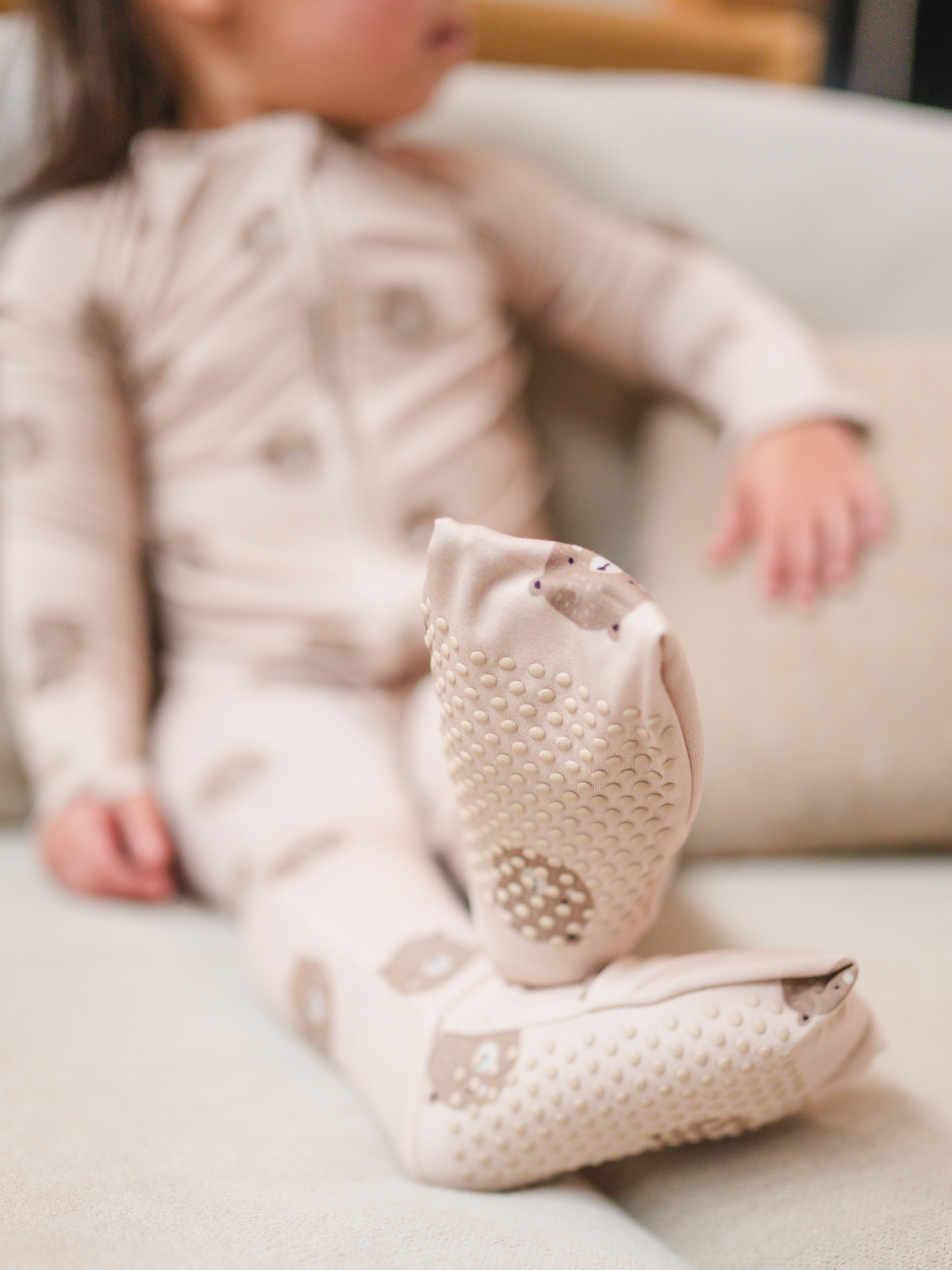 Bamboo 2-Way Convertible Zip Romper – Teddy | Ultra-Soft Unisex Baby Sleepwear