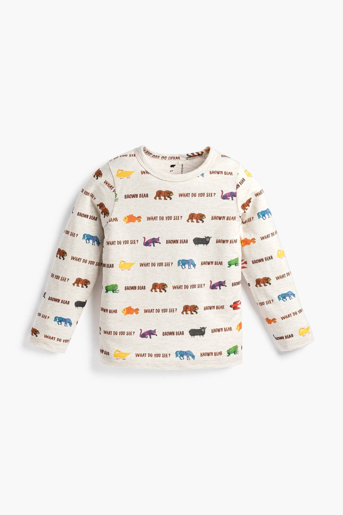 Long Sleeve Crewneck Tee_Eric Carle Brown Bear: Unisex / Eric Carle Brown Bear / 12-18m