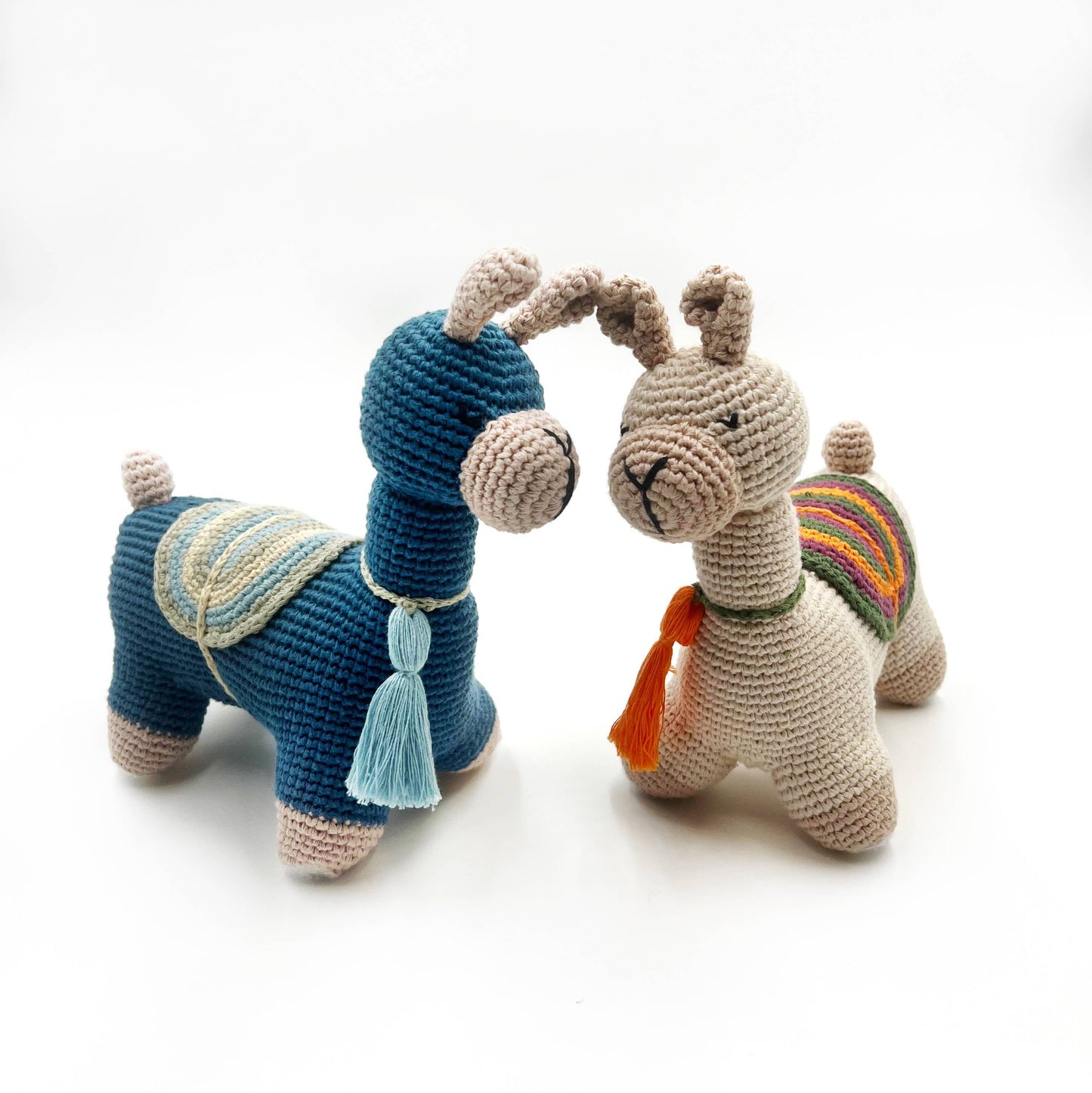 Handmade Cuddly Llama Plush Toy: Natural