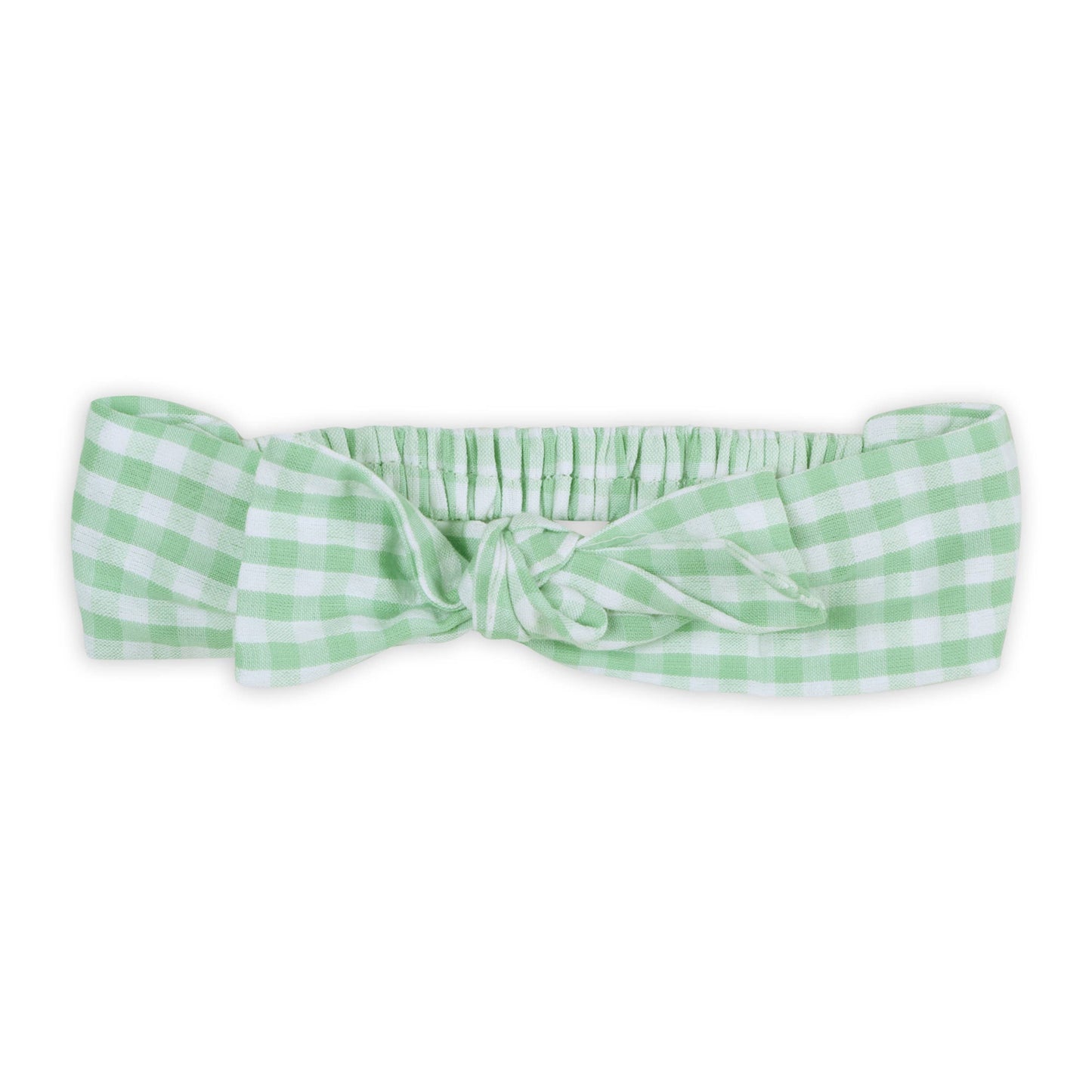 Forest Gingham Baby Romper + Headband -100% Organic Cotton Set