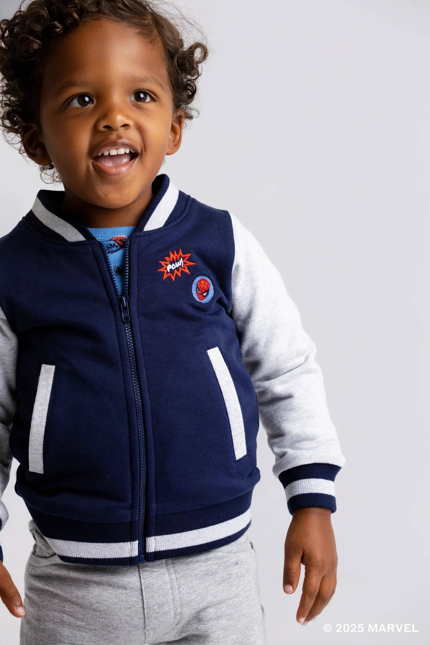 Zip Bomber Jacket_Marvel Spider-Man on Blue: Boy / Marvel Spider-Man on Blue / 12-18m