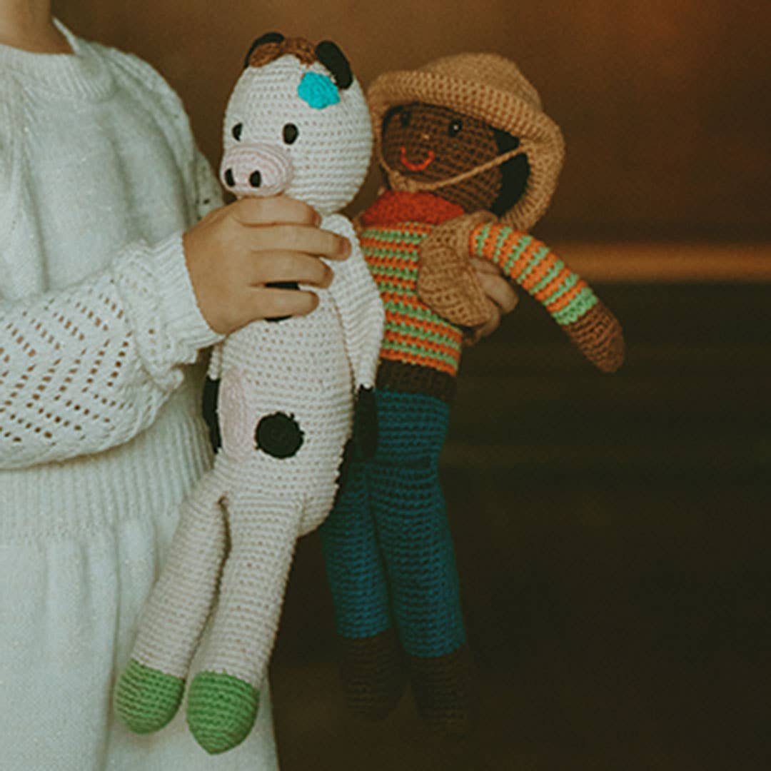 Cowboy Doll – Handmade Organic Cotton Western Toy for Kids