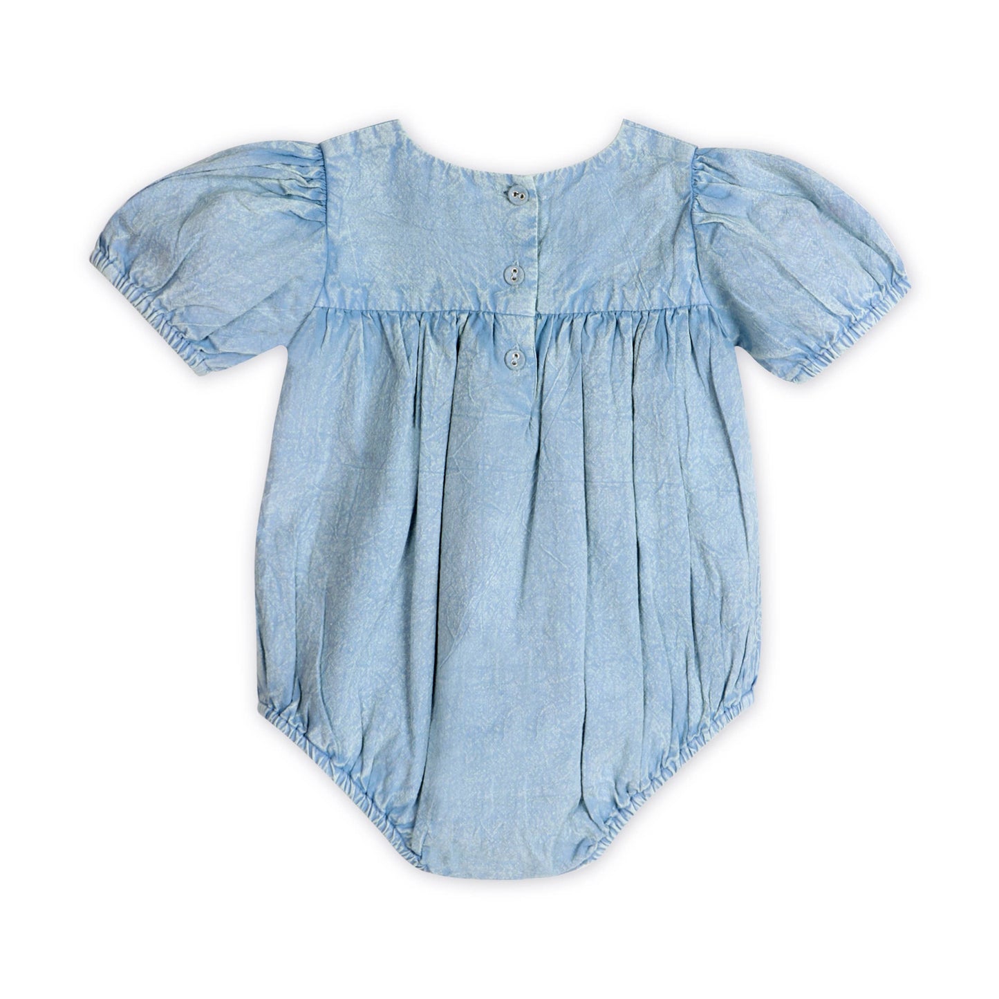 Aspen Organic Baby Romper | Hand-Dyed Soft Denim