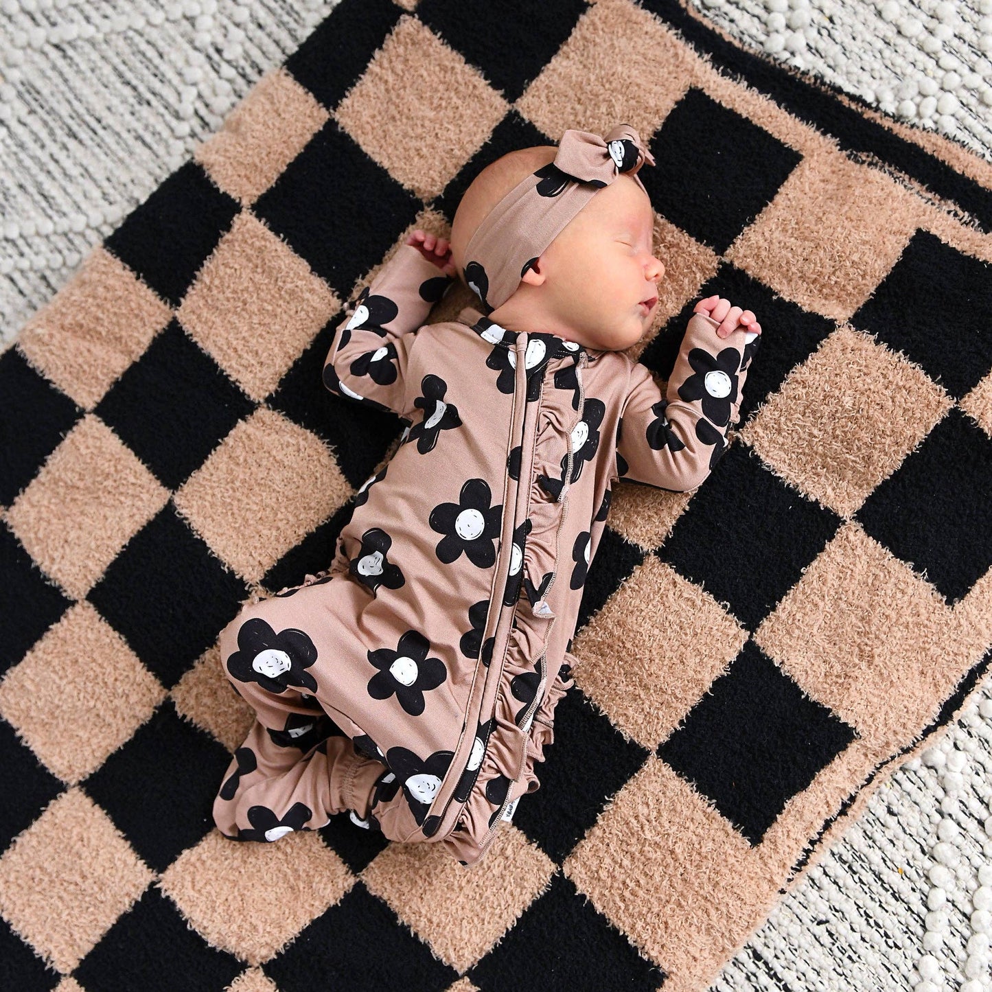 Floral Ruffle Bamboo Zip One-Piece – Baby Pajama