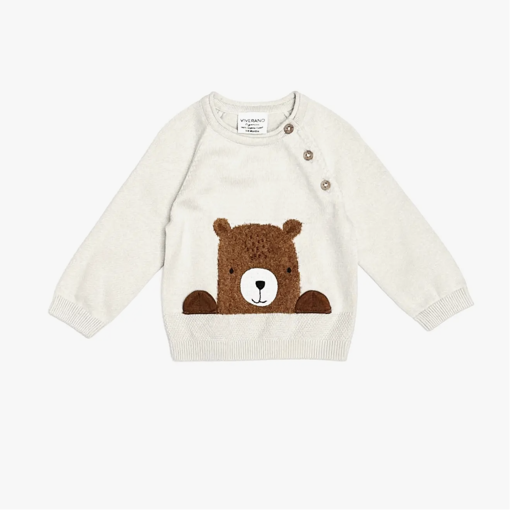 Furry Bear Baby Knit Pullover Sweater