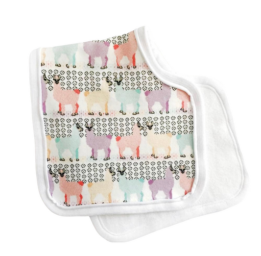 Lovely Llamas Burp Cloth