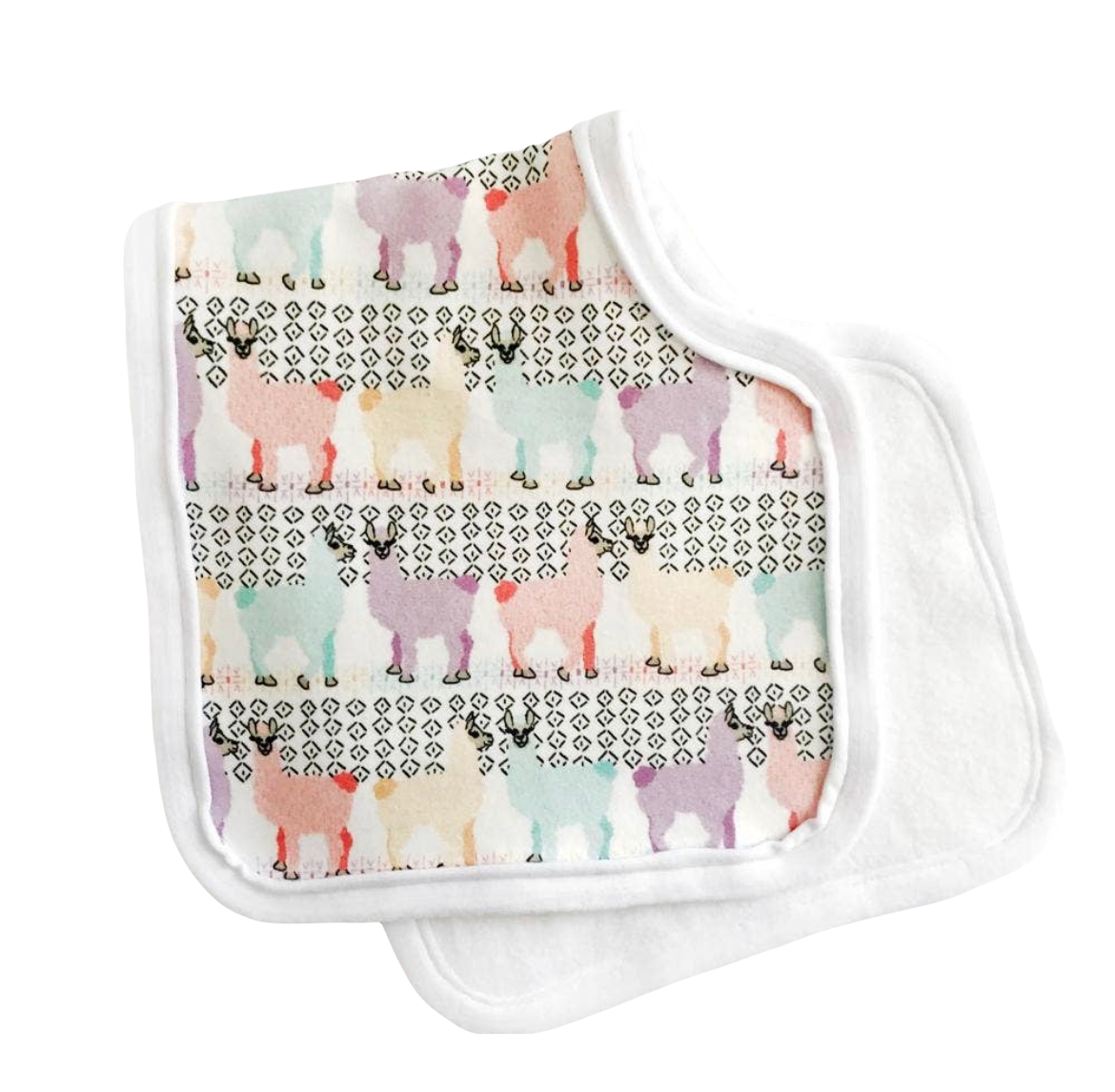 Lovely Llamas Burp Cloth