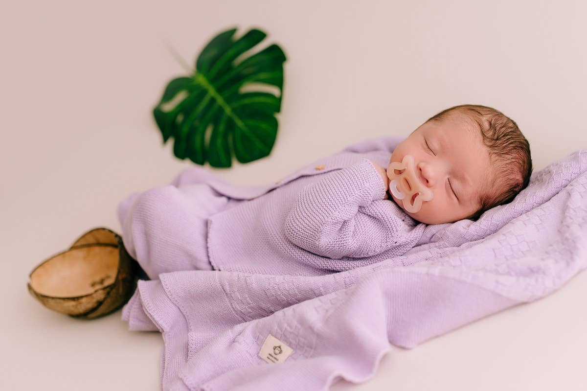 Lavender Knit Newborn Set