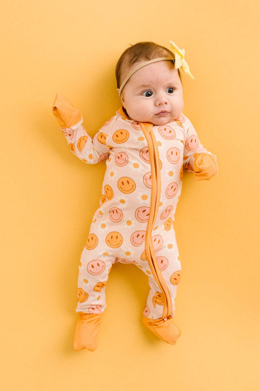 Pink Smiley Bamboo Sleeper