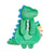 Dino Plush with Silicone Teether Toy