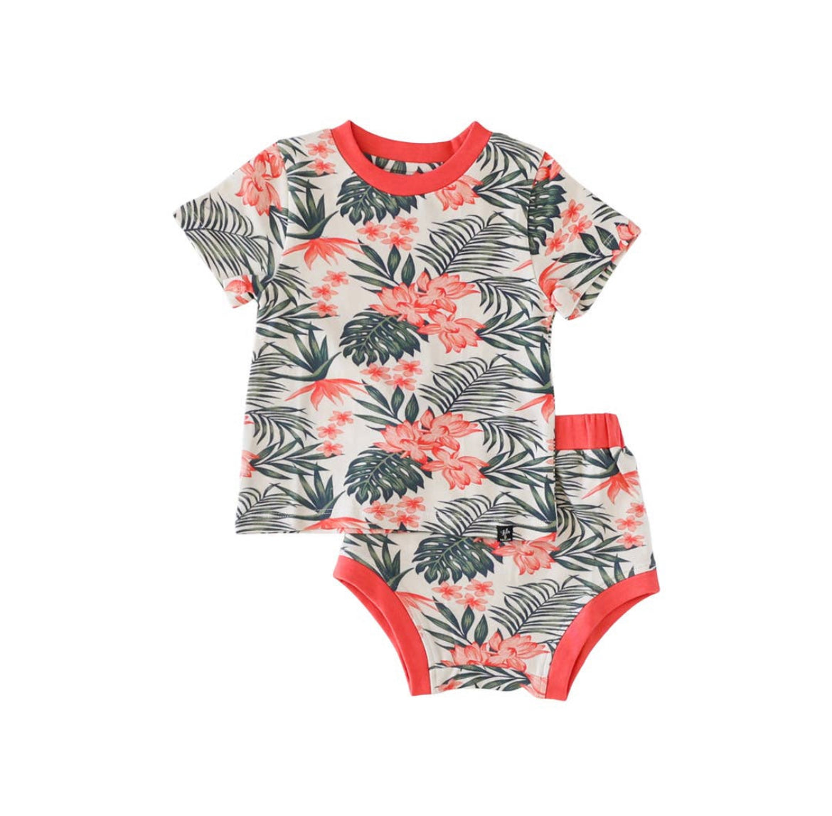 Organic Cotton Tropical T-Shirt & Bummie Set