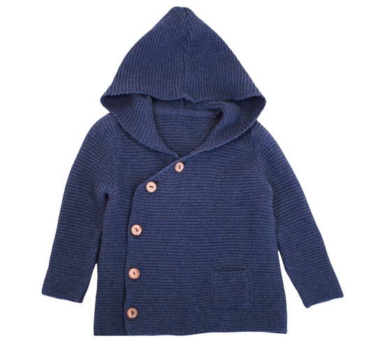 Blue Sweater Knit Jacket